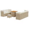 vidaXL Tuin Sofa Set met kussen 10 pcs beige en cr&egrave;mekleurig