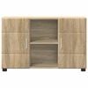 vidaXL Dressoir Sonoma Eiken 88,5 x 30,5 x 55,5 cm Bewerkt hout