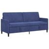 vidaXL Bank met opslag Politieblauw 192 x 78 x 87 cm Polyester