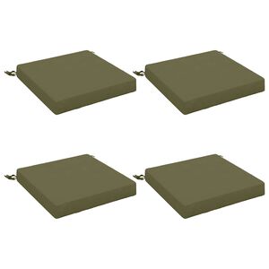 vidaXL Zitkussens SOEST 4 st 100% Polyester Olijfgroen 40 x 40 x 7 cm