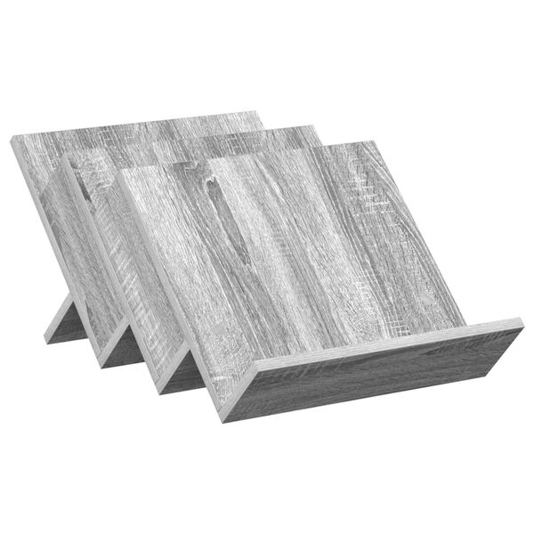 vidaXL Tijdschrift Rek Grijs Sonoma 53 x 40 x 28.5 cm Bewerkt hout