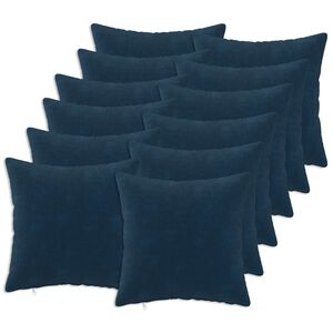 vidaXL Kussen 12 st HEERLEN Blauw 40 x 40 cm Microfiber Fleece