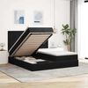 vidaXL Ottoman bed met matrassen 160x200cm fluweel zwart