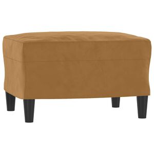 vidaXL Voetenbank 60x50x41 cm fluweel bruin