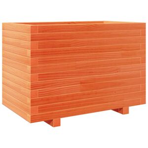 vidaXL Plantenbak 70x40x49,5 cm massief grenenhout wasbruin