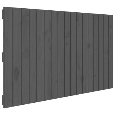 vidaXL Wandhoofdbord 108x3x60 cm massief grenenhout grijs