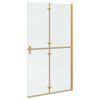 vidaXL Inloop douche wand Goud en transparant 110 x 190 cm Gehard glas