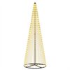 vidaXL LED Kerstboom 285 cm 744 LED's Warmwit IJzer Zwart