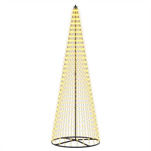 vidaXL LED Kerstboom 285 cm 744 LED's Warmwit IJzer Zwart