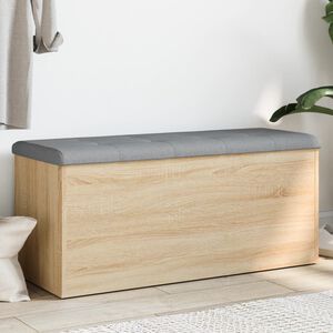 vidaXL Opbergbank Sonoma eiken 102x42x45 cm bewerkt hout