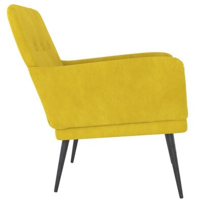 vidaXL Fauteuil 62x79x79 cm fluweel geel