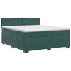 vidaXL Boxspringbed met matras Donkergroen 160 x 200 cm Fluweel