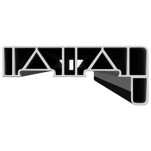 vidaXL Raamsokkel Anthraciet met Houtnerf 160 x 10 x 4,5 cm PVC