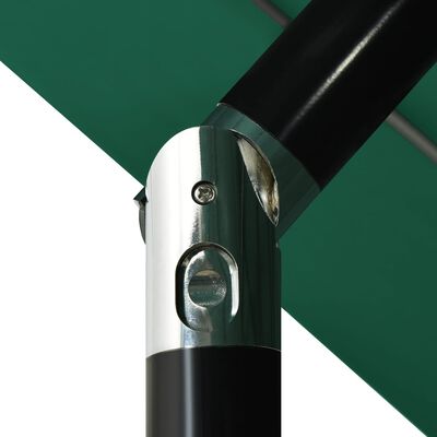 vidaXL Parasol 3-laags met aluminium paal 3,5 m groen
