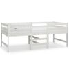 vidaXL Bed halfhoog massief grenenhout wit 90x200 cm