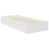 vidaXL Opslag bed met hoofdeinde met lade Wit 75 x 190 cm Bewerkt hout