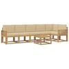 vidaXL Buiten bankenset 7 st Wit en Beige Polyester