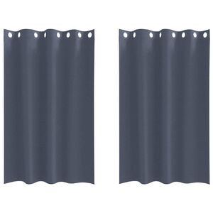 vidaXL Zwart-out Gordijnen met Ringen 2 st Antraciet 175 x 140 cm