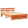vidaXL Bedframe Wasbruin 150 x 200 cm Massief grenenhout