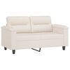 vidaXL 4-delige Loungeset met kussens microvezelstof beige