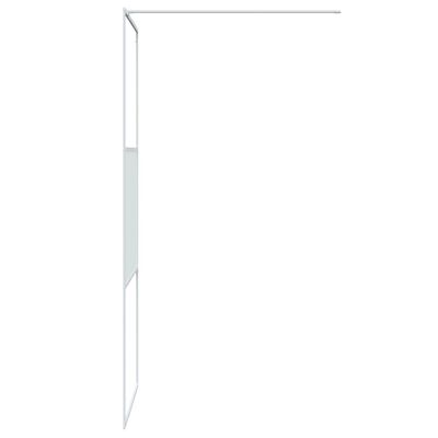 vidaXL Inloopdouchewand 80x195 cm transparant ESG-glas wit