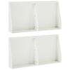 vidaXL Keerwand 4 st 40 x 12 x 50 cm Staal Wit