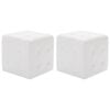 vidaXL Poef 2 st 30x30x30 cm kunstleer wit