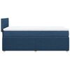 vidaXL Boxspring met matras stof blauw 90x200 cm
