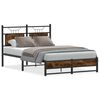 vidaXL Bedframe zonder matras hout gerookt eikenkleurig 120x190 cm