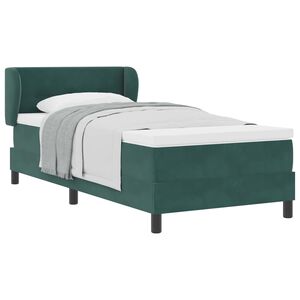 vidaXL Boxspringbed met hoofdeinde Donkergroen 90 x 200 cm Fluweel