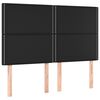 vidaXL Boxspring met matras kunstleer zwart 140x200 cm