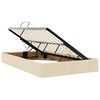 vidaXL Opbergbed met LED met matras Crème 120 x 200 cm Polyester