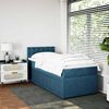 vidaXL Boxspring met matras fluweel blauw 100x200 cm