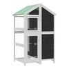 vidaXL Voli&egrave;re 97x81x152 cm massief grenenhout grijs