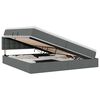 vidaXL LED Opslagbed met Matras Donkergrijs 200 x 200 cm Stof