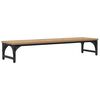 vidaXL Monitor Stand Artisanaal eiken 85 x 23 x 15,5 cm Bewerkt hout