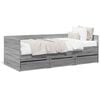 vidaXL Slaapbank met lades zonder matras 100x200 cm grijs sonoma eiken