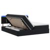 vidaXL LED Opslagbed met Matras Zwart 180 x 200 cm Fluweel