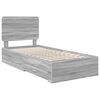 vidaXL Bedframe met hoofdeinde Grijs Sonoma 75 x 190 cm Bewerkt hout
