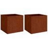vidaXL Plantenbakken 2 st 32x30x29 cm cortenstaal
