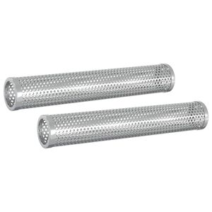 vidaxl Rookbuis 2 pcs &Oslash; 5 x 30 cm Roestvrij staal 304 zilver