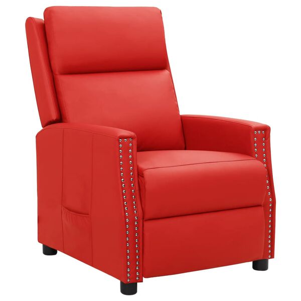 vidaXL Fauteuil verstelbaar kunstleer rood
