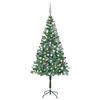 vidaXL Kunstkerstboom met verlichting kerstballen dennenappels 180 cm