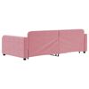 vidaXL Slaapbank met onderschuifbed 100x200 cm fluweel roze