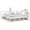 vidaXL Bed met boekenkast zonder matras grenenhout wit 180x200 cm