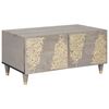 vidaXL Salontafel Grijs 80 x 50 x 40 cm Massief Mango Hout