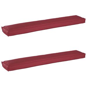 vidaXL Pallet Kussen Set 2 st Oxford Stof Wijnrood 200 x 40 x 8 cm