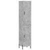 vidaXL Hoge kast 34,5x34x180 cm bewerkt hout betongrijs