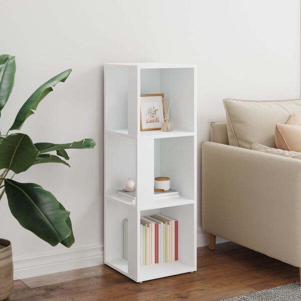 vidaXL Hoekkast 33x33x100 cm bewerkt hout wit