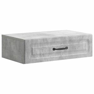 vidaXL Wandmontage Zijtafel Betongrijs 59 x 34,5 x 17 cm Bewerkt hout